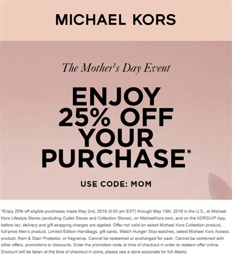 michael kors gutschein code|michael kors promo code honey.